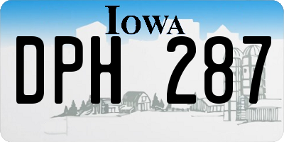IA license plate DPH287