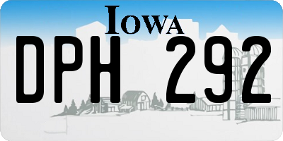 IA license plate DPH292