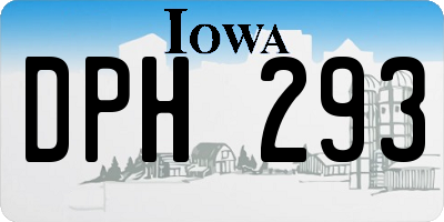 IA license plate DPH293