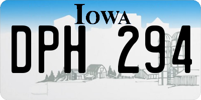 IA license plate DPH294
