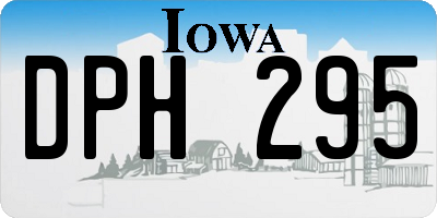 IA license plate DPH295