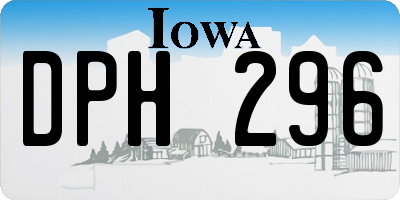 IA license plate DPH296