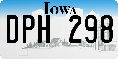 IA license plate DPH298