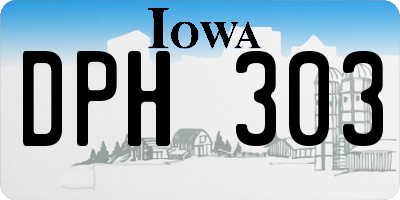IA license plate DPH303