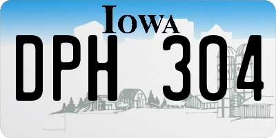 IA license plate DPH304