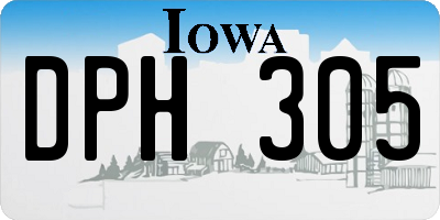 IA license plate DPH305