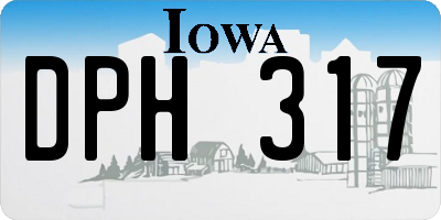IA license plate DPH317