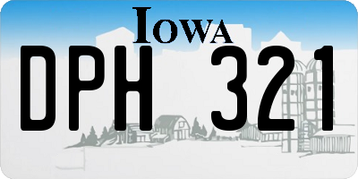 IA license plate DPH321