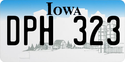 IA license plate DPH323