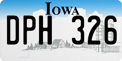 IA license plate DPH326