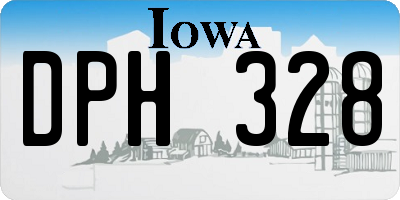 IA license plate DPH328
