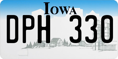 IA license plate DPH330