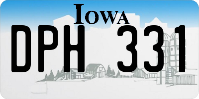 IA license plate DPH331