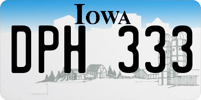 IA license plate DPH333
