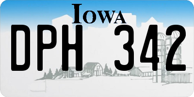 IA license plate DPH342