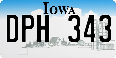 IA license plate DPH343