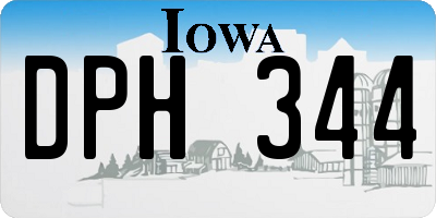 IA license plate DPH344