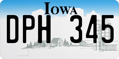 IA license plate DPH345