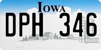 IA license plate DPH346