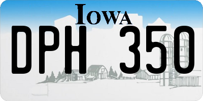 IA license plate DPH350