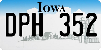 IA license plate DPH352