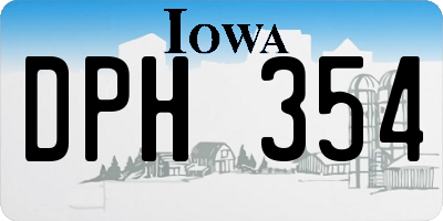 IA license plate DPH354