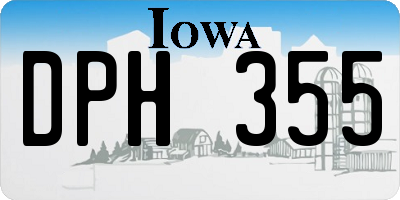 IA license plate DPH355