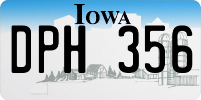 IA license plate DPH356