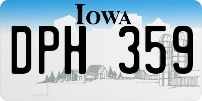 IA license plate DPH359