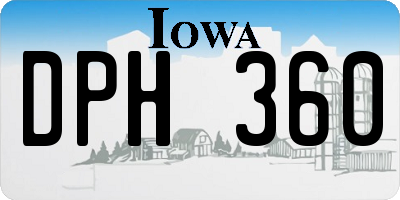 IA license plate DPH360
