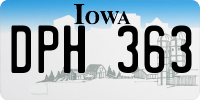 IA license plate DPH363