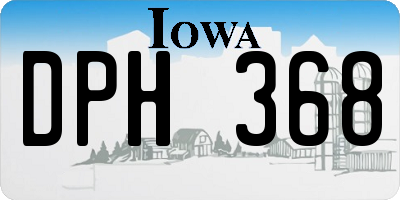 IA license plate DPH368
