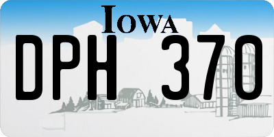 IA license plate DPH370