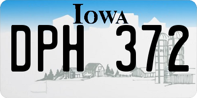 IA license plate DPH372