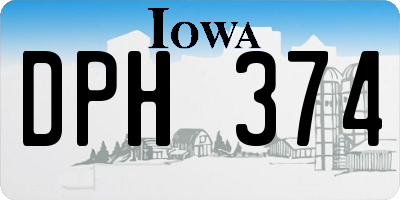 IA license plate DPH374