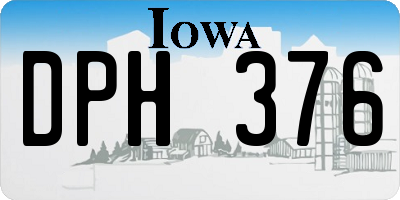 IA license plate DPH376
