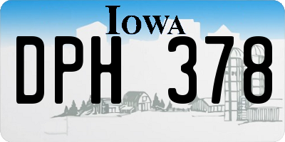 IA license plate DPH378
