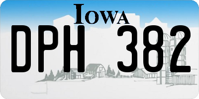 IA license plate DPH382