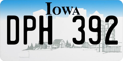 IA license plate DPH392