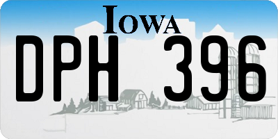 IA license plate DPH396