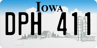 IA license plate DPH411