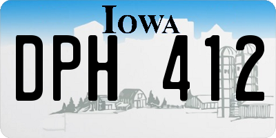IA license plate DPH412