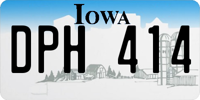 IA license plate DPH414