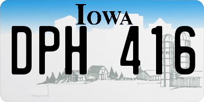 IA license plate DPH416