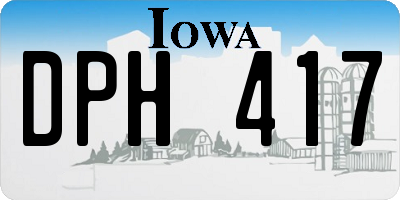 IA license plate DPH417