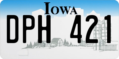 IA license plate DPH421