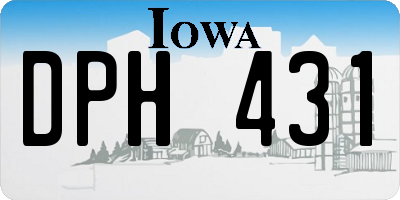 IA license plate DPH431