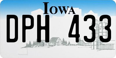 IA license plate DPH433