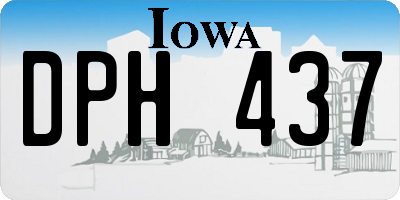 IA license plate DPH437
