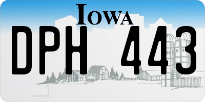 IA license plate DPH443